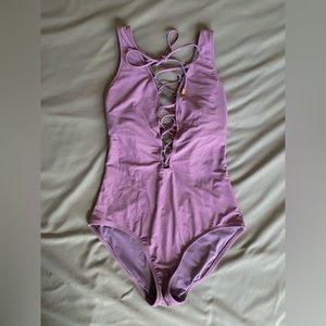 Shade&shore lavender one piece bathing suit from target in a women’s size small